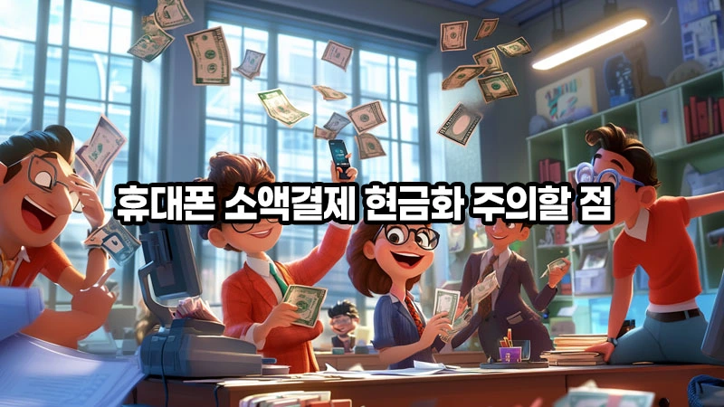 소액결제 현금화 주의할 점